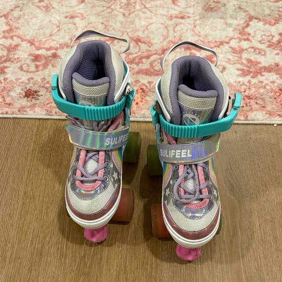 Kids Roller Skates - Silver and Pink - Picture 1 of 4